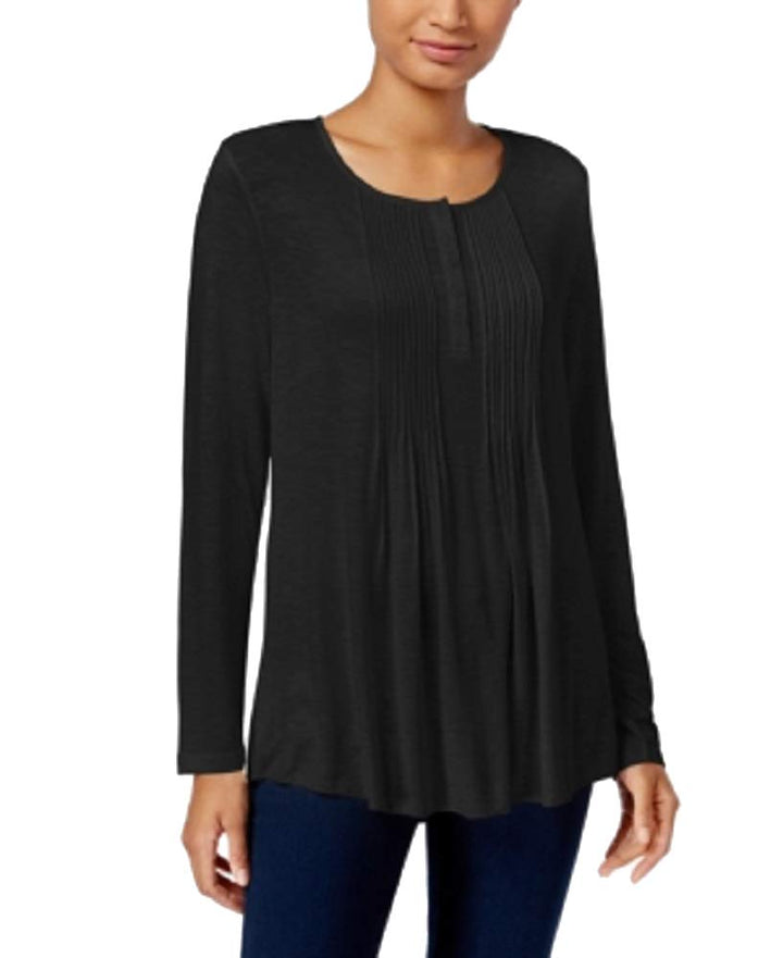 Style & Co Petite Pleated Top