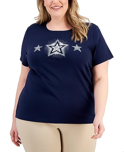 Plus Size Americana Print Top