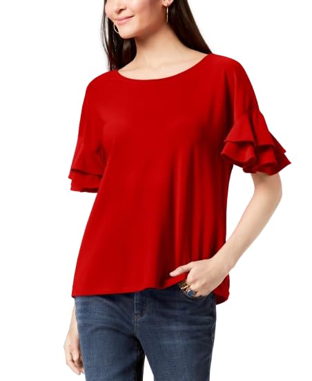 Ruffled Sleeve Top