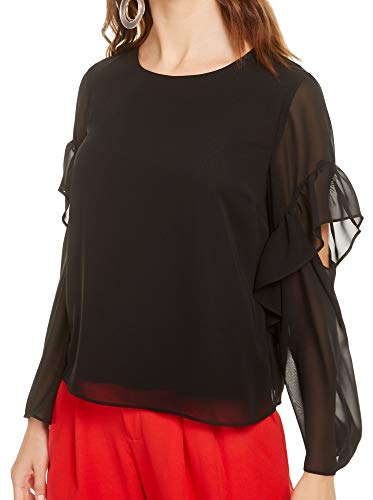 Bar III Cutout Ruffle Sleeve Top