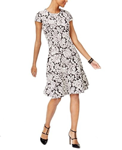 Alfani Jacquard Fit Flare Dress