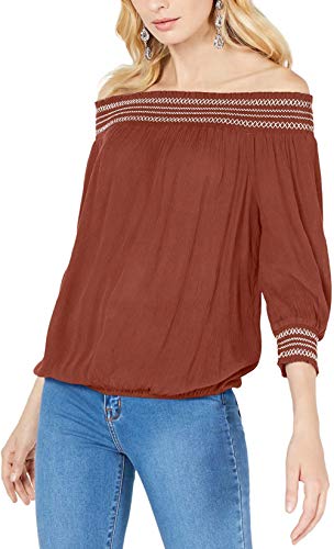 INC Crochet-Trim Off-The-Shoulder Top
