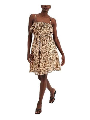 INC International Concepts Womens Cheetah Print Spaghetti Strap Mini Dress