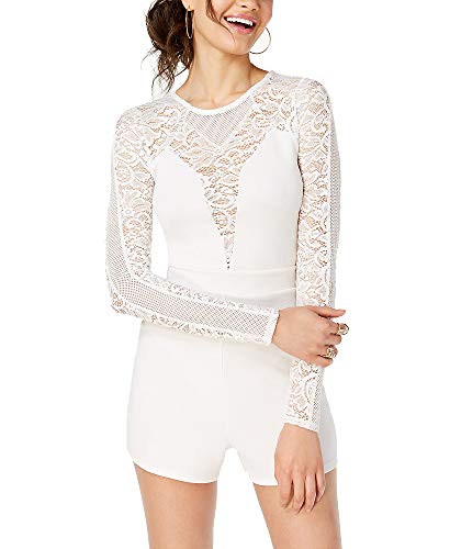 Material Girl Juniors Illusion Lace Romper
