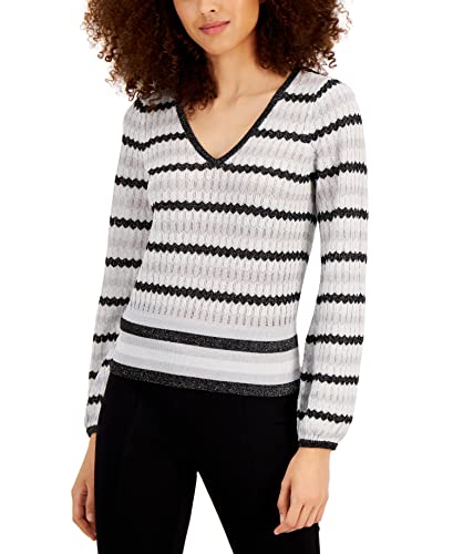 INC International Concepts Womens Ribbed Striped Sweater