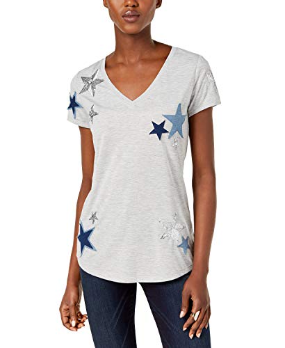 Star Patched Sequined Top
