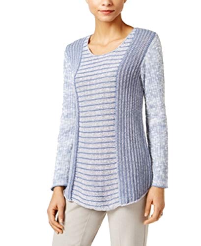 Style & Co Petite Marled Colorblocked Sweater
