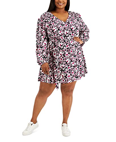 Bar III Trendy Plus Size Floral Print Dress