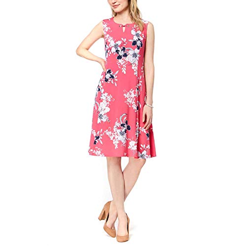 JM Collection Petite Printed A Line Dress