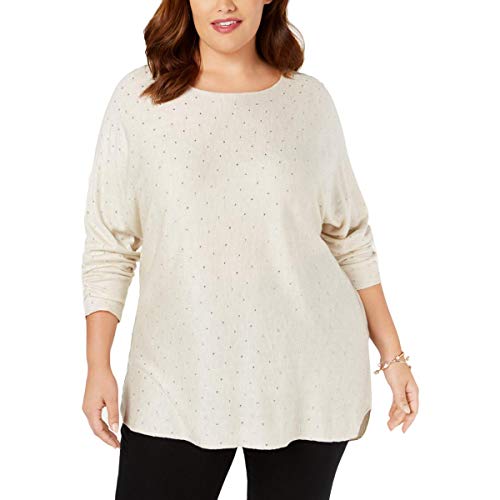 Plus Size Embellished Shirttail Sweater