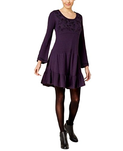 Style & Co Embroidered Sweater Dress