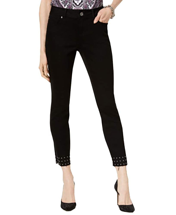 Studded Released Hem Skinny Jeans