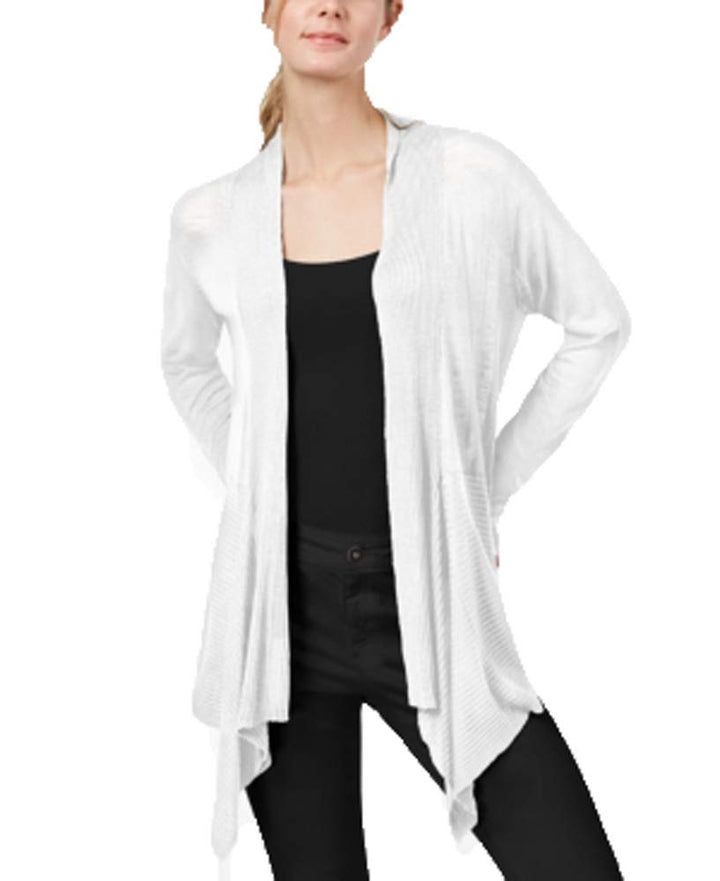Ribbed Open Front Cardigan