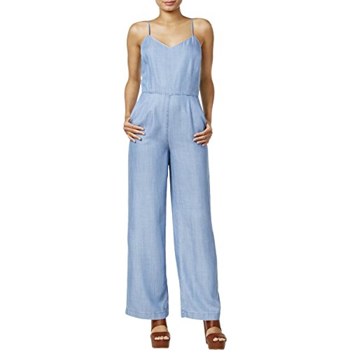 Maison Jules Sleeveless Chambray Jumpsuit