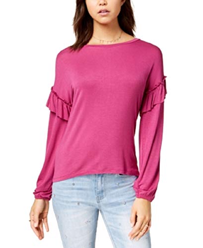 Ultra Flirt Juniors Ruffled Sleeve Top
