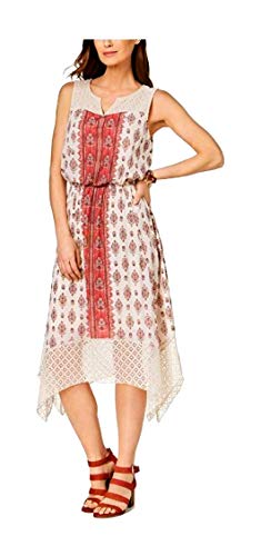 Style & Co Lace Trim Midi Dress
