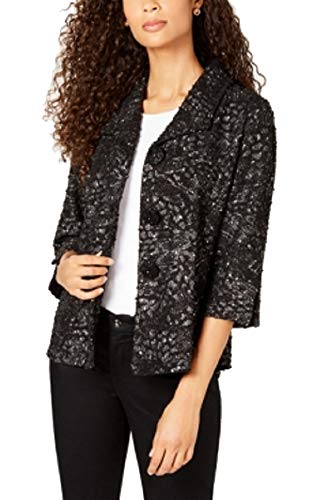 JM Collection Petite Textured Foiled Jacket