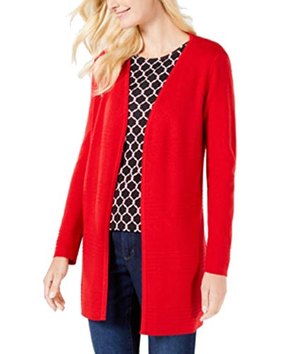 Charter Club Ribbed Knit Open Front Cardigan
