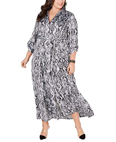 Plus Size Bell Sleeve V Neck Dress