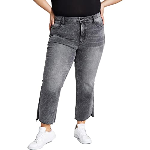 Now This Trendy Plus Size High Rise Step Hem Jeans