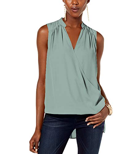 High Low Surplice Neck Top