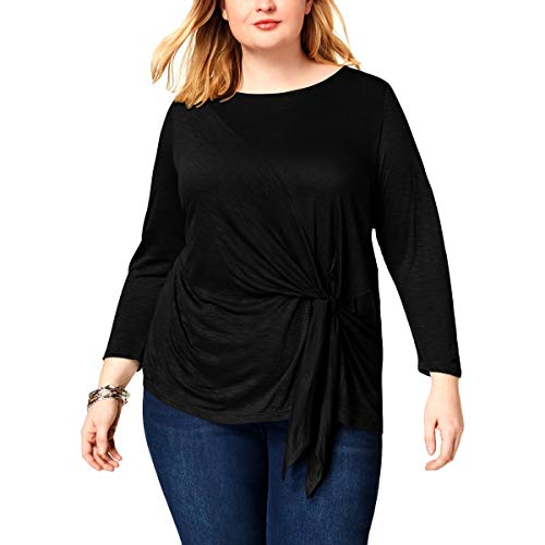 Plus Size Tie Front Top