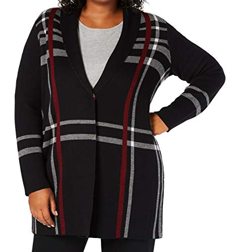 Charter Club Plus Size Plaid Cardigan