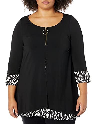 Plus Size Swing Panel Tunic Top