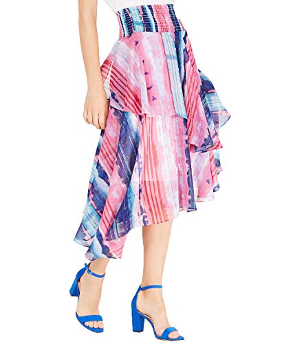 INC Smocked Ruffled Midi Skirt