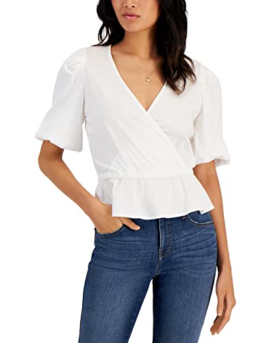 INC International Concepts Womens Puff Sleeve Top