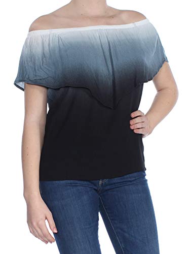 Juniors' Off-The-Shoulder Flounce Top