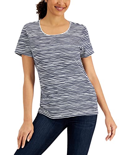 Striped Scoop-Neck Top