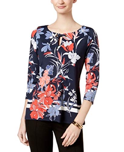 Charter Club Grommet Trim Keyhole Top