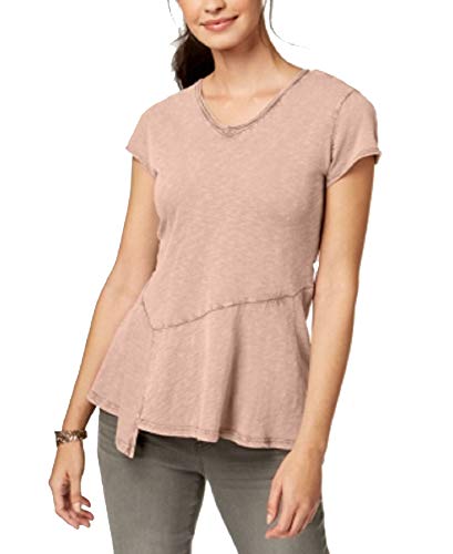 Cotton Peplum-Hem T-Shirt