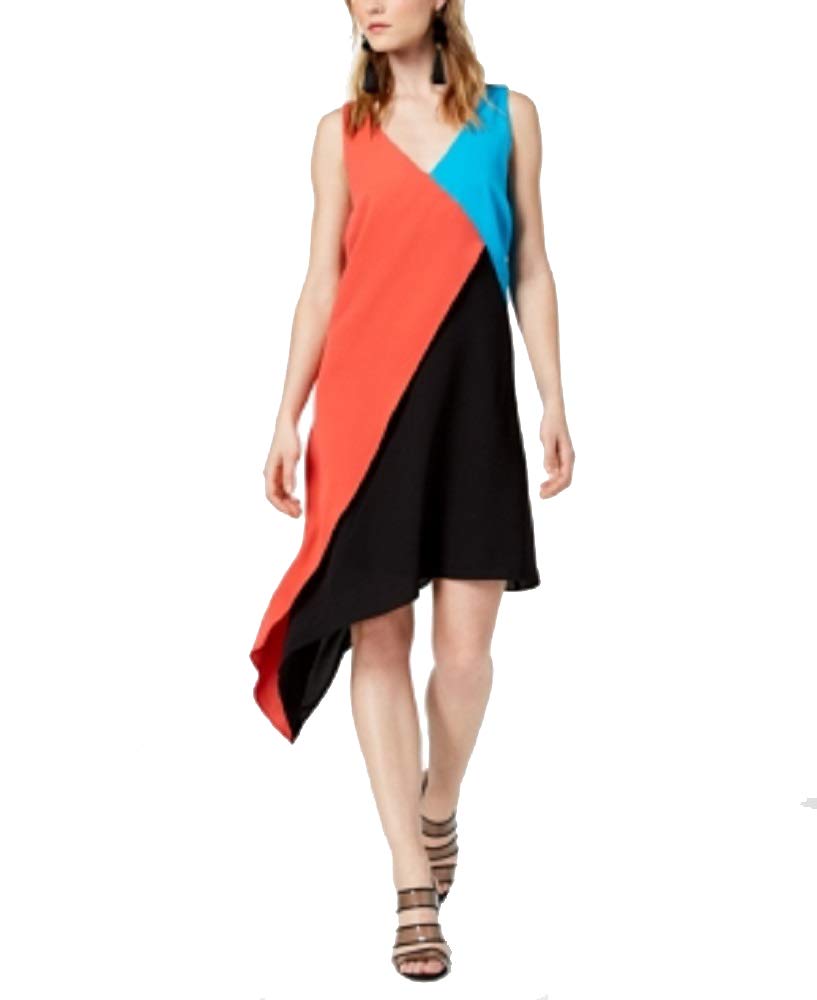 Asymmetrical Colorblocked Dress