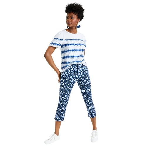 Charter Club Printed Bristol Tummy Control Capri Jeans