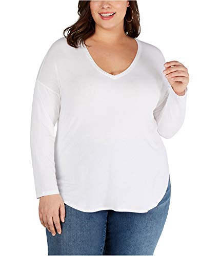 I.N.C. Plus Size V-Neck Curved-Hem T-Shirt