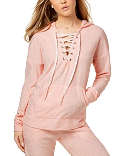Material Girl Active Juniors Lace Up Baby Terry Hoodie
