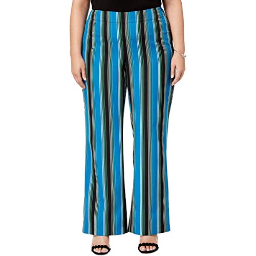 Plus Size Striped Wide Leg Pants