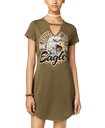 Ultra Flirt Juniors Cutout Graphic T-Shirt Dress