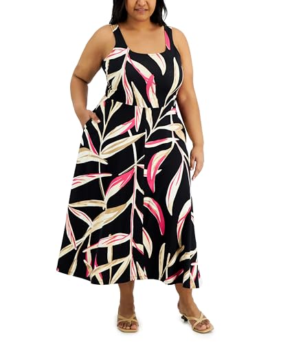 Alfani Plus Size Contrast Floral Dress