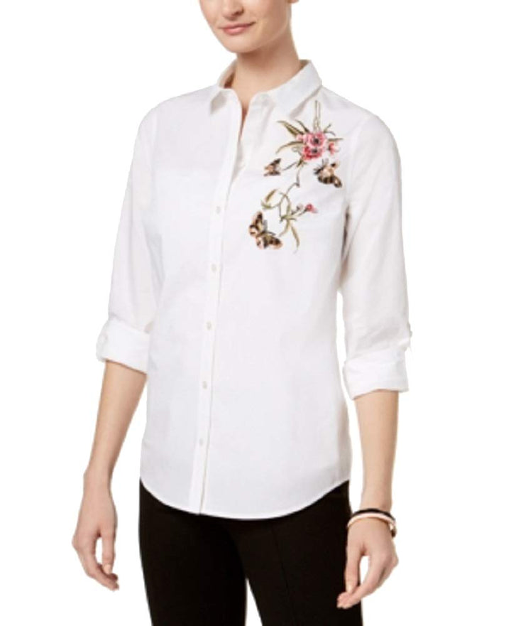 Charter Club Cotton Embroidered Blouse