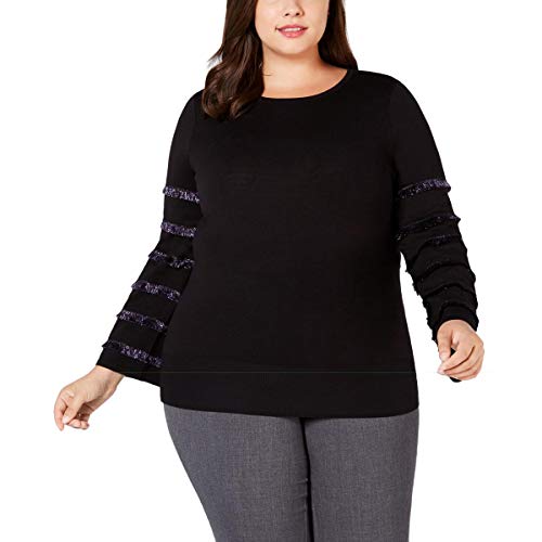 Plus Size Fringe-Sleeve Sweater