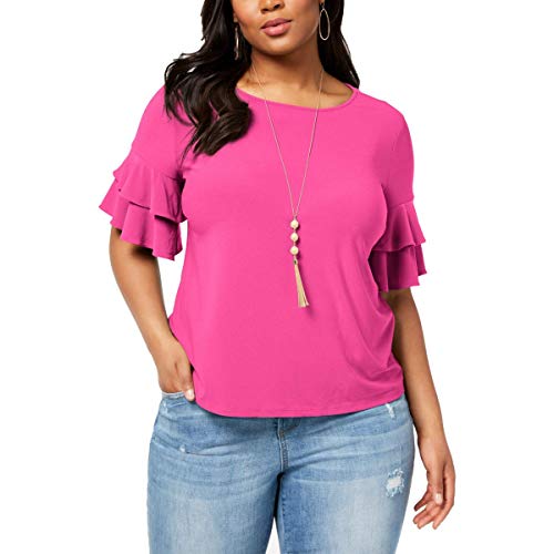 Plus Size Ruffle Sleeve Top