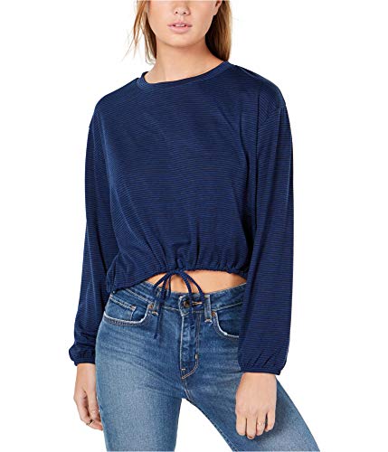 Almost Famous Juniors Striped Drawstring Top