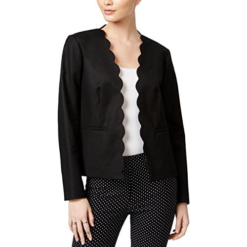 Maison Jules Long Sleeve Scalloped Blazer