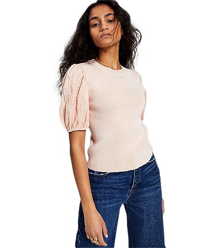 Now This Womens Puff Sleeve Knit Top