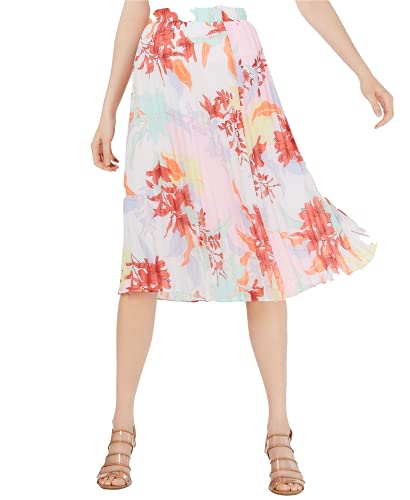 Floral-Print Pleated Skirt