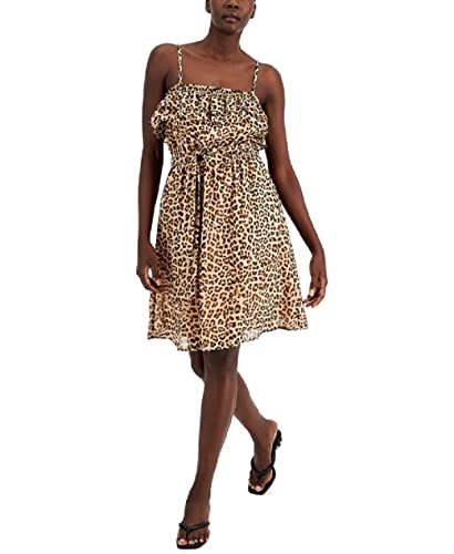 INC International Concepts Womens Cheetah Print Spaghetti Strap Mini Dress