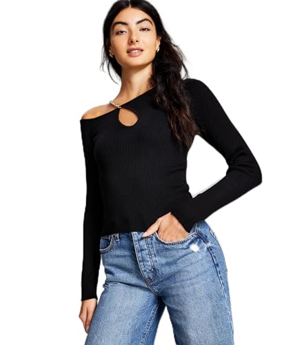 Women's Chain Cutout Long-Sleeve Sweater